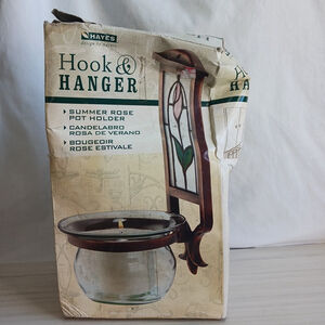 Hayes Design By Nature Hook And Hanger Summer Rose Pot Holder Candelabra Glass